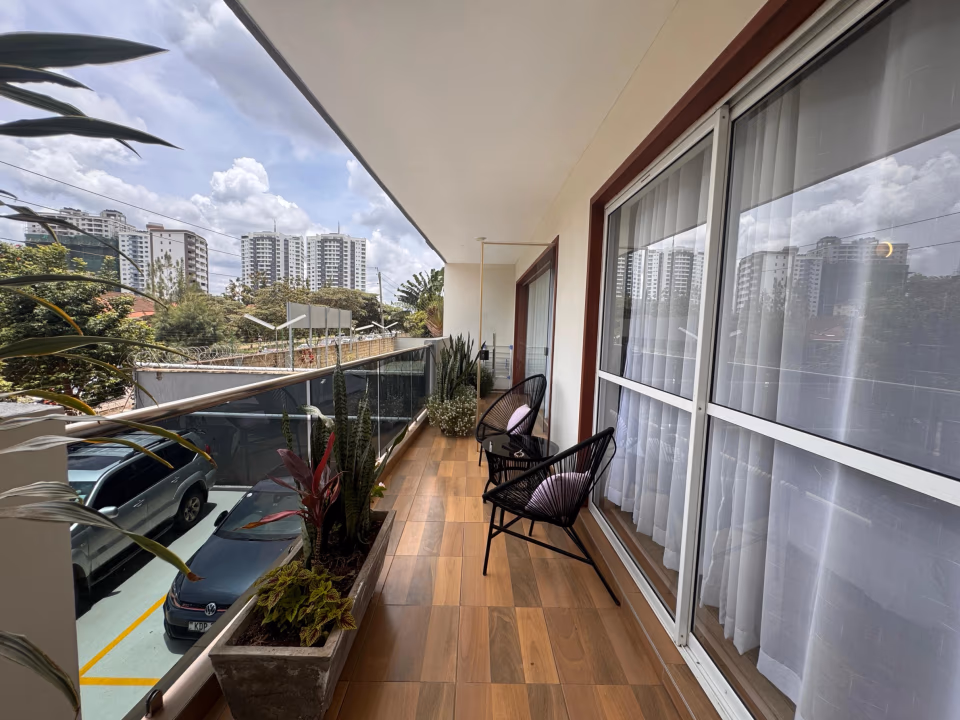 Furnished two-bedroom apartment in Kileleshwa